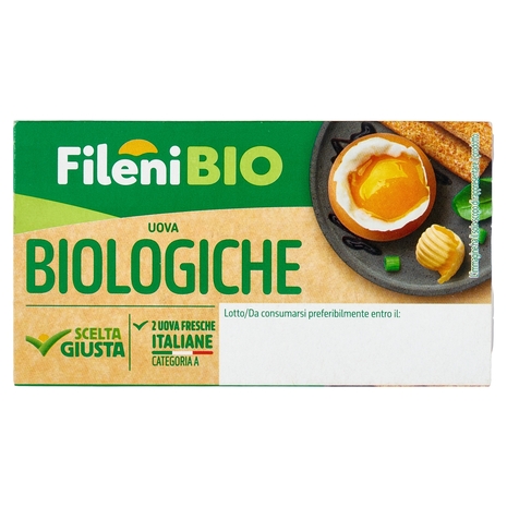 Fileni Uova Biologiche 2 Uova Fresche 110 g